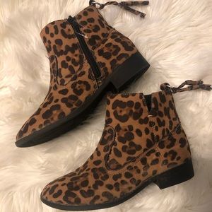 Animal print booties